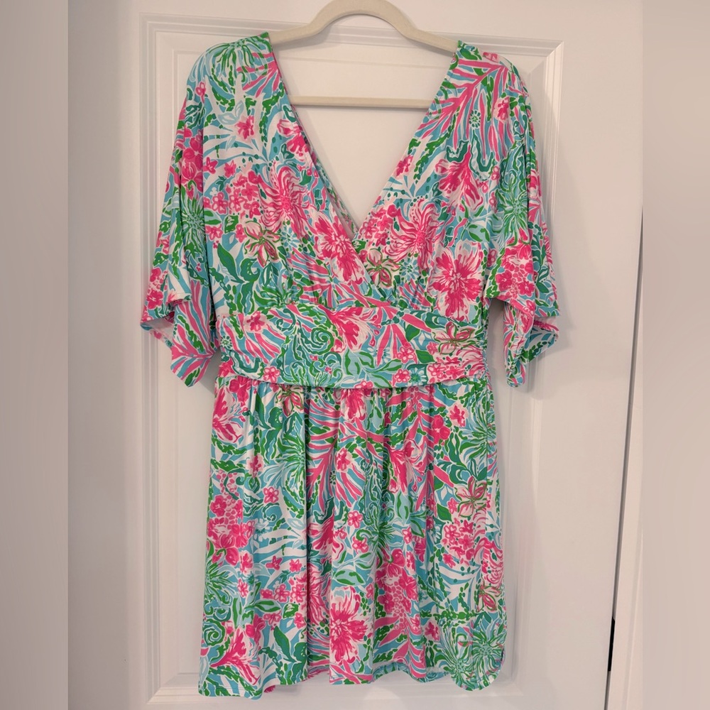 Lilly Pulitzer Pink and Green Floral Dress